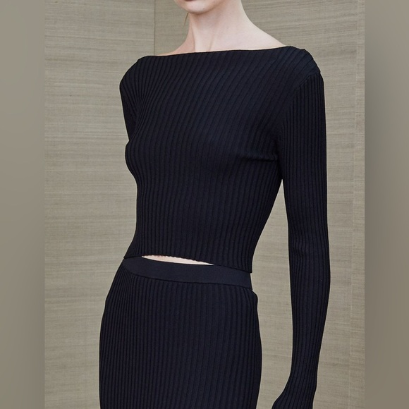 NWT💕 Bec & Bridge Eden LS Knit Top Black Small - Picture 1 of 6